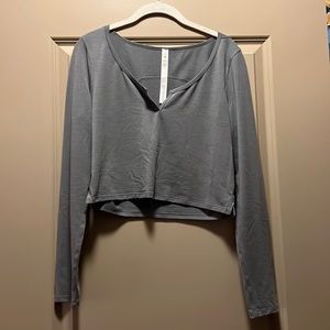 Lululemon Cropped Waffle Long Sleeve